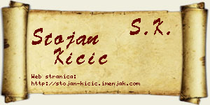 Stojan Kičić vizit kartica